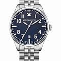 Aerowatch Aerowatch 42997 AA04 M  42997 AA04 M кварцевые мужские часы синий циферблат, браслет нержавеющая сталь — вид спереди